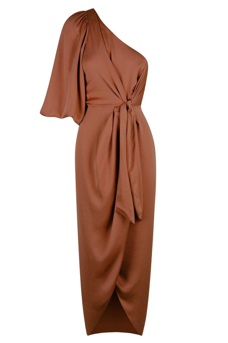 Luxe Tie Front Cocktail Dress