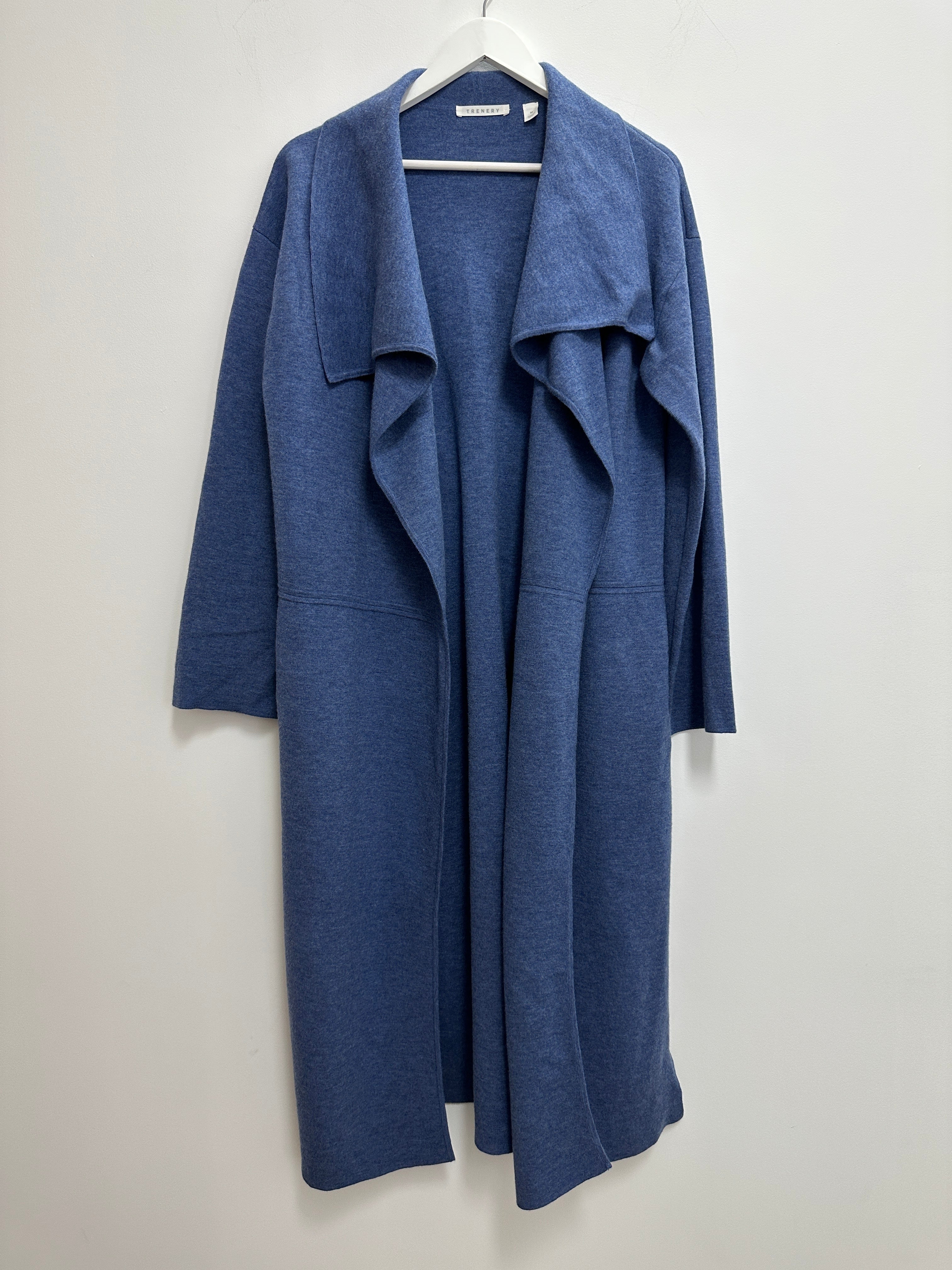 Buy Double Knit Waterfall Cardigan in Blue - Trenery | RELOOP