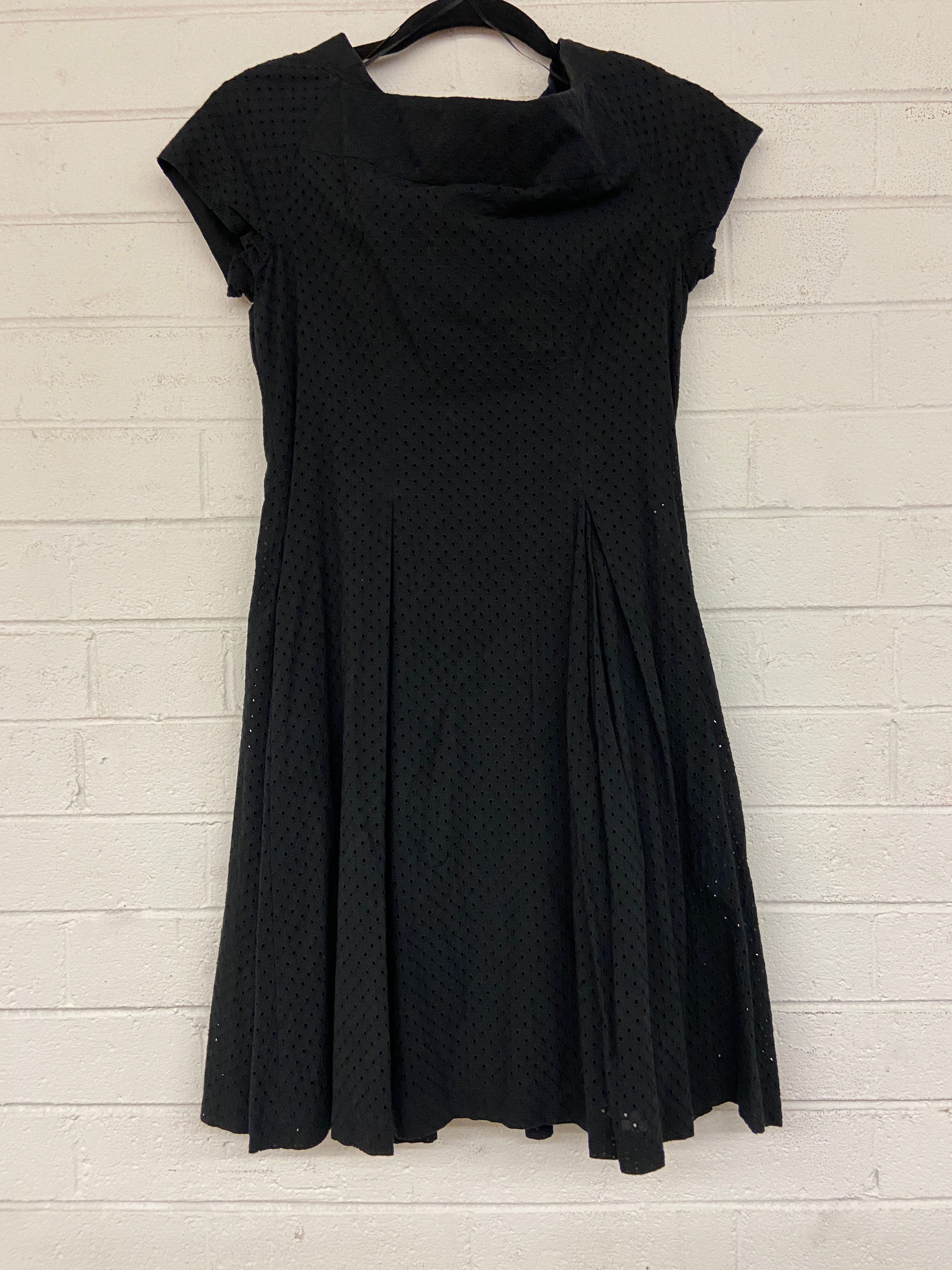 Buy Zip Front Fit and Flare Black Dress - Cue