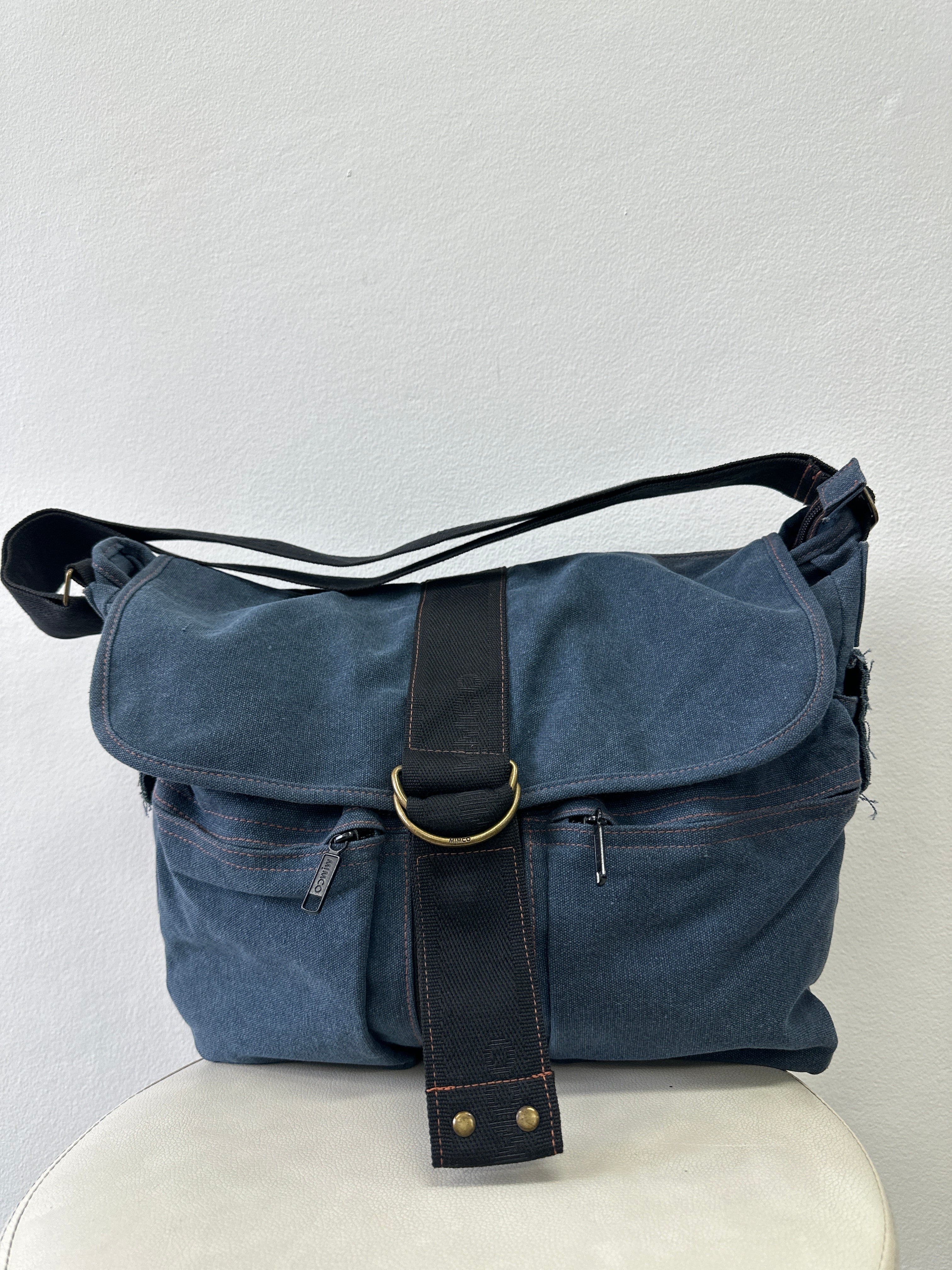 Buy Blue and Black Messenger Bag Mimco RELOOP