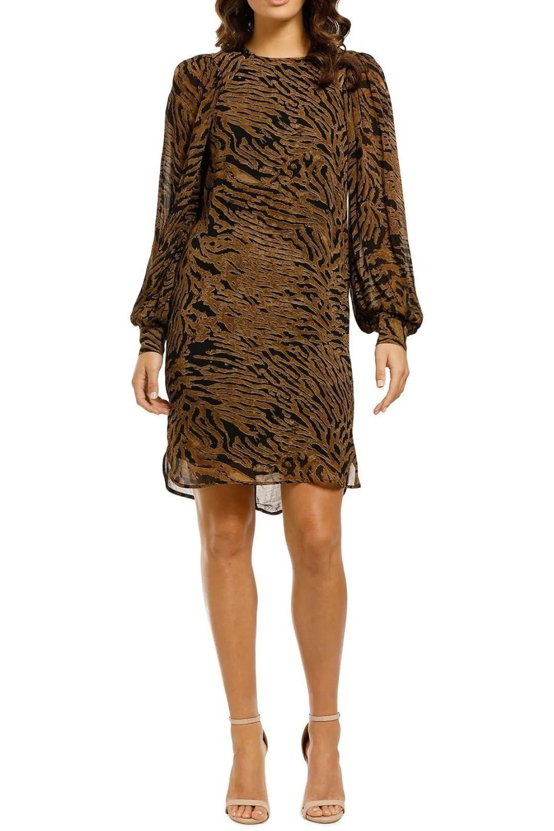 Ganni tiger print dress sale